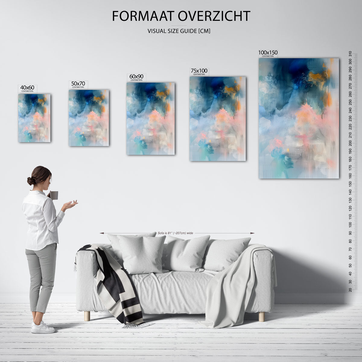 Dromerige kleurencompositie Kunstwerk