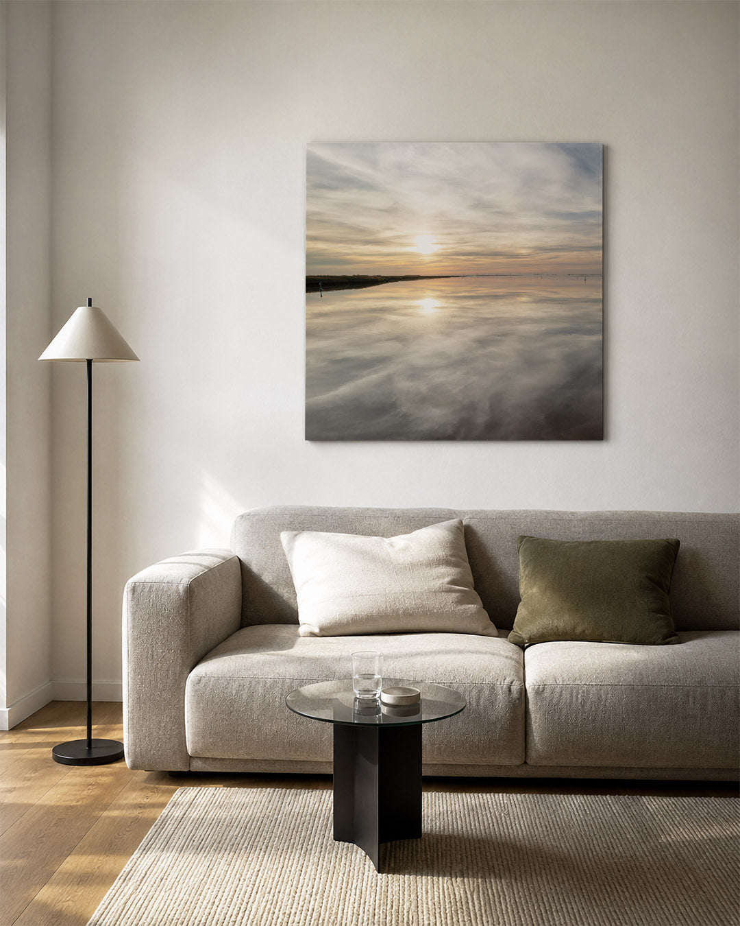 Rustige zonsondergang Kunstwerk