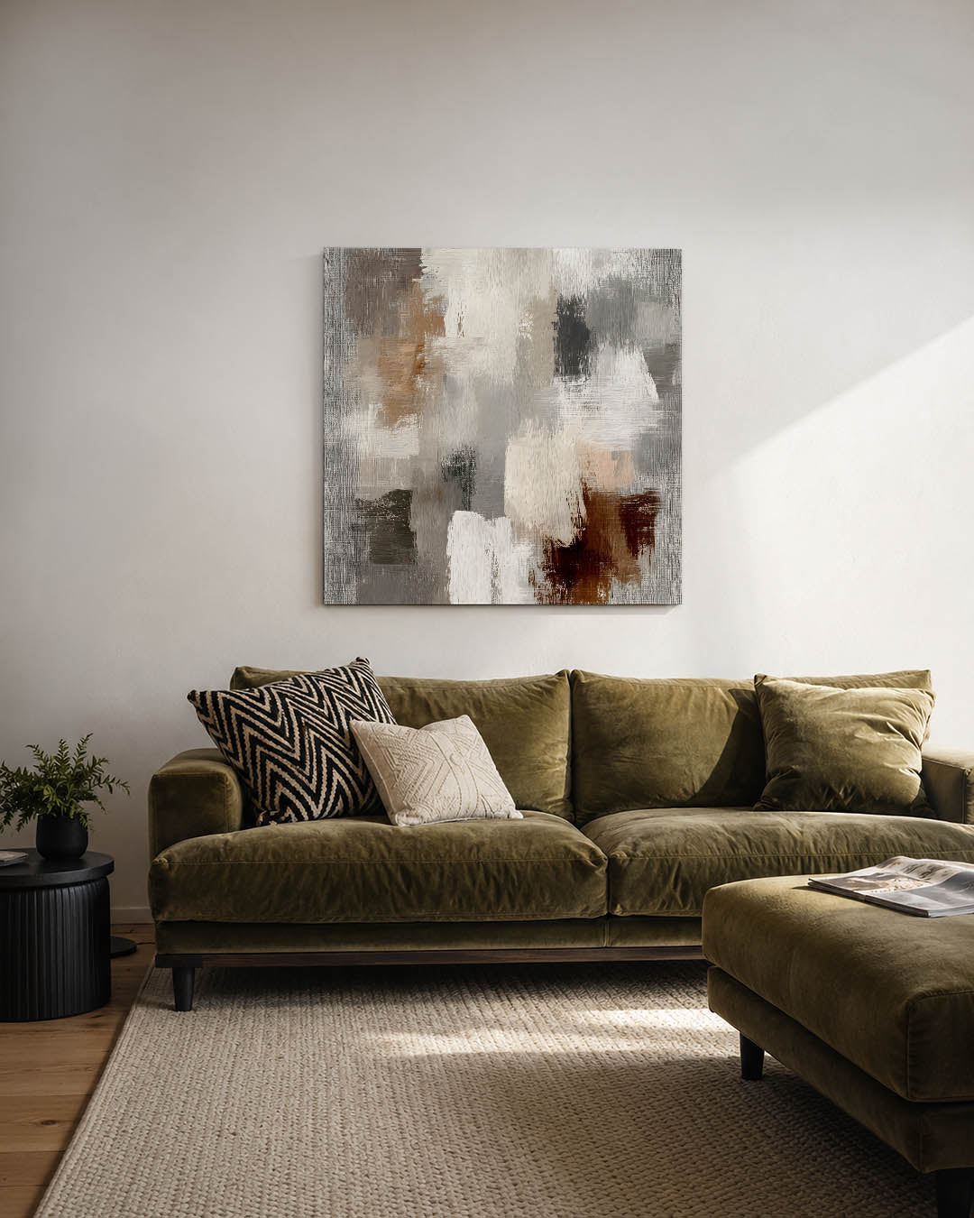Neutrale kleurenmix Kunstwerk