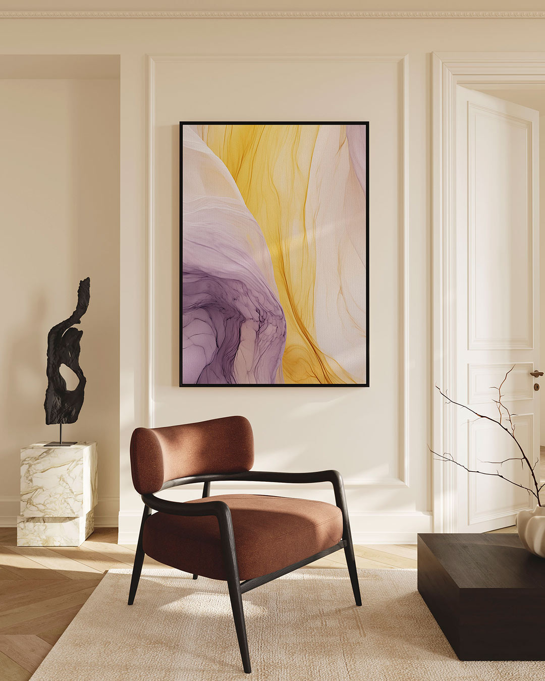 Organische kleurencompositie Kunstwerk