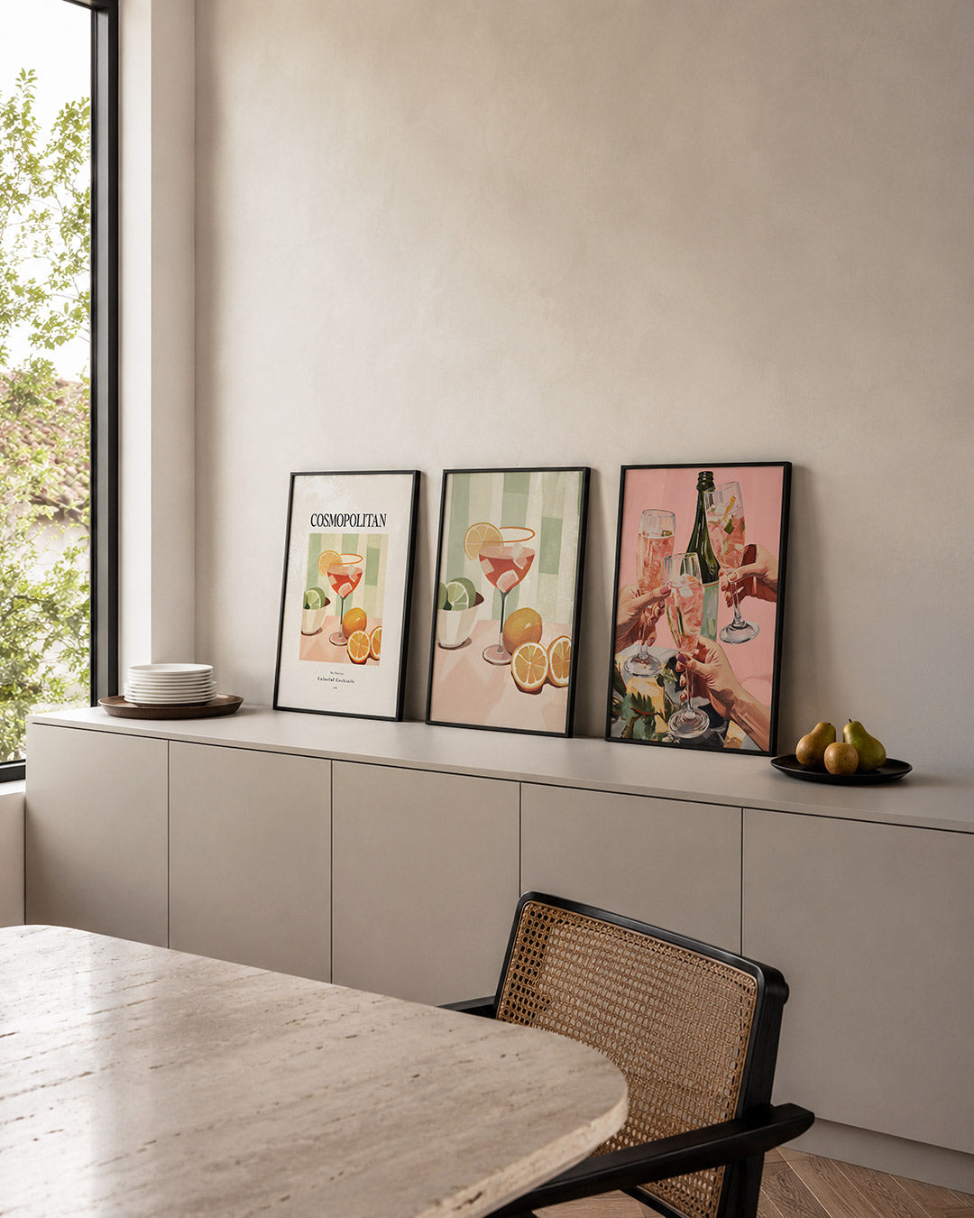 Fruitige cocktailkleuren Posterset