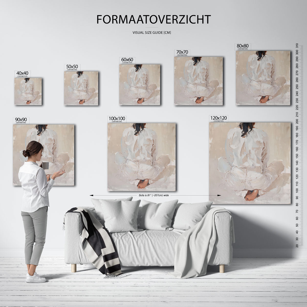 Zittende figuur Poster