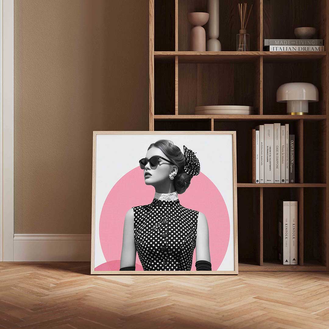 Dame met zonnebril Poster