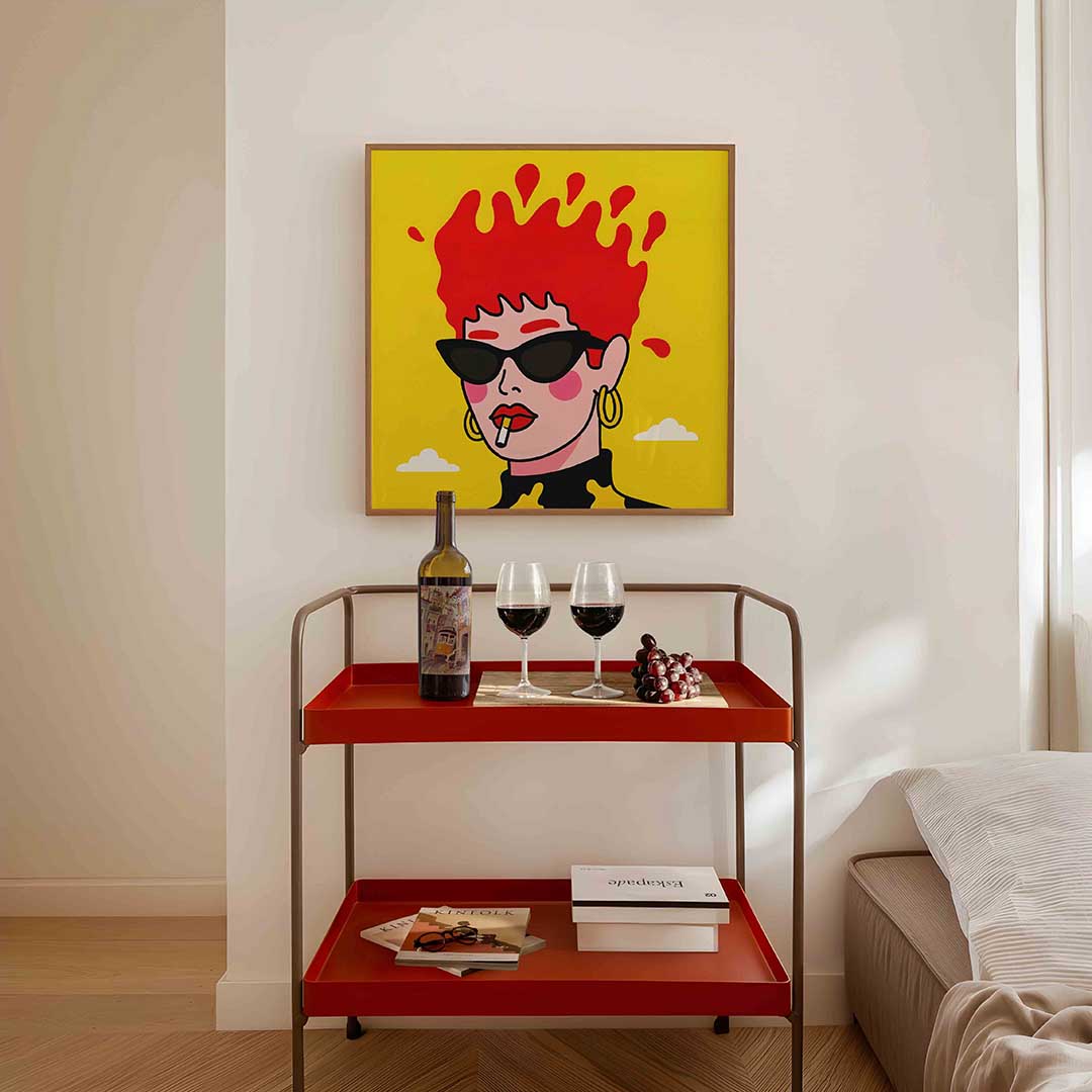 Vrouw met rode haren Poster