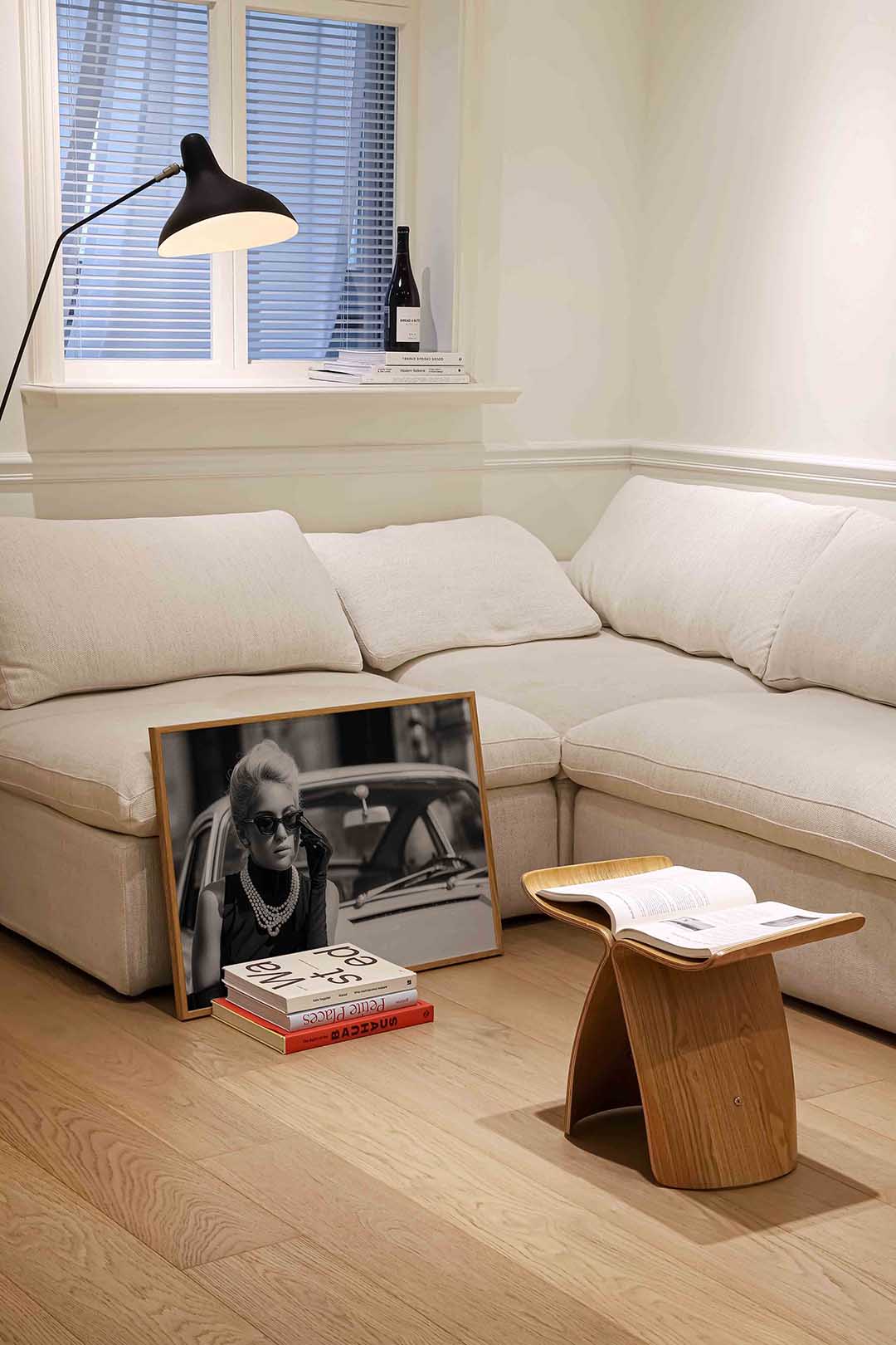 Elegante vrouw met auto Poster