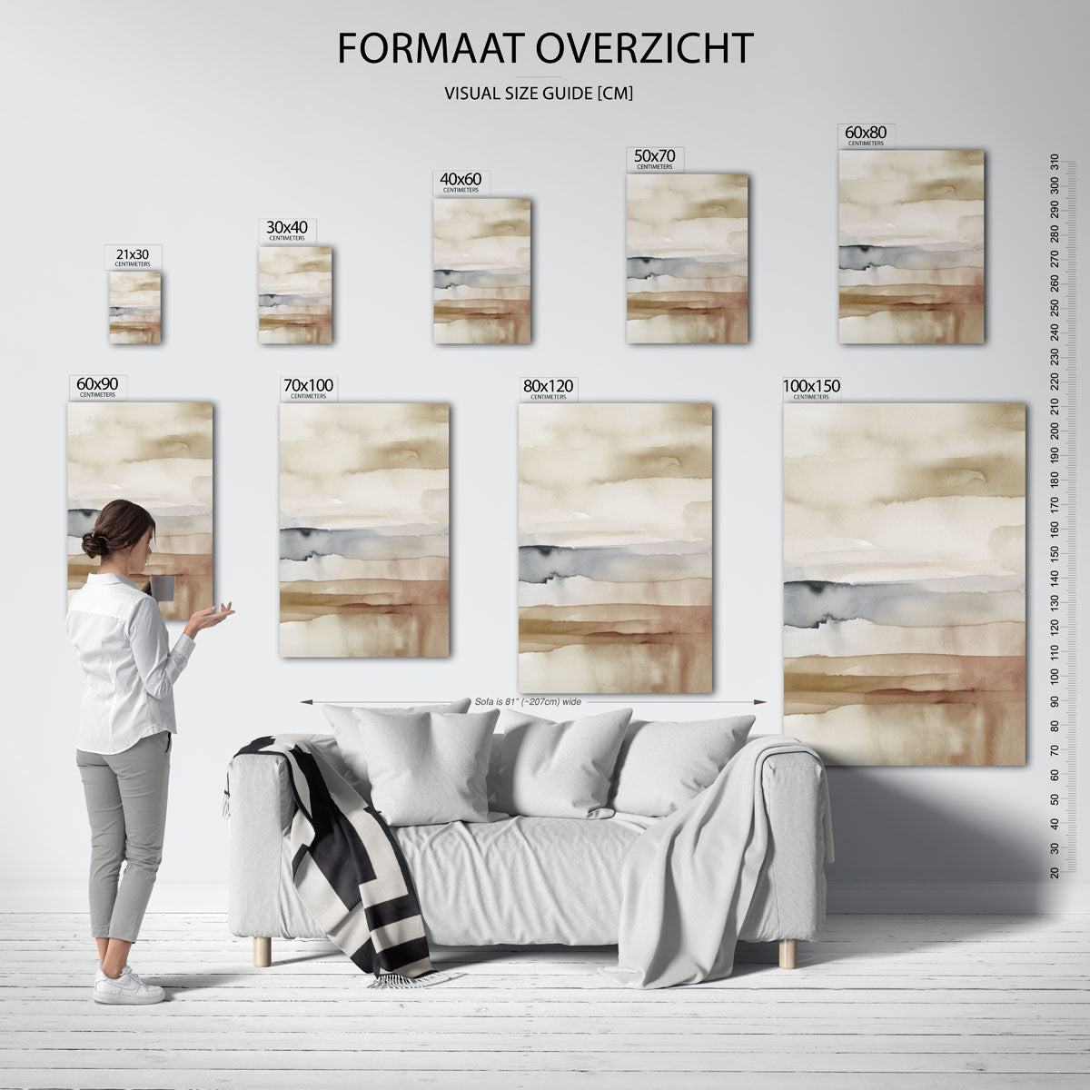 Aquarel landschaps Poster