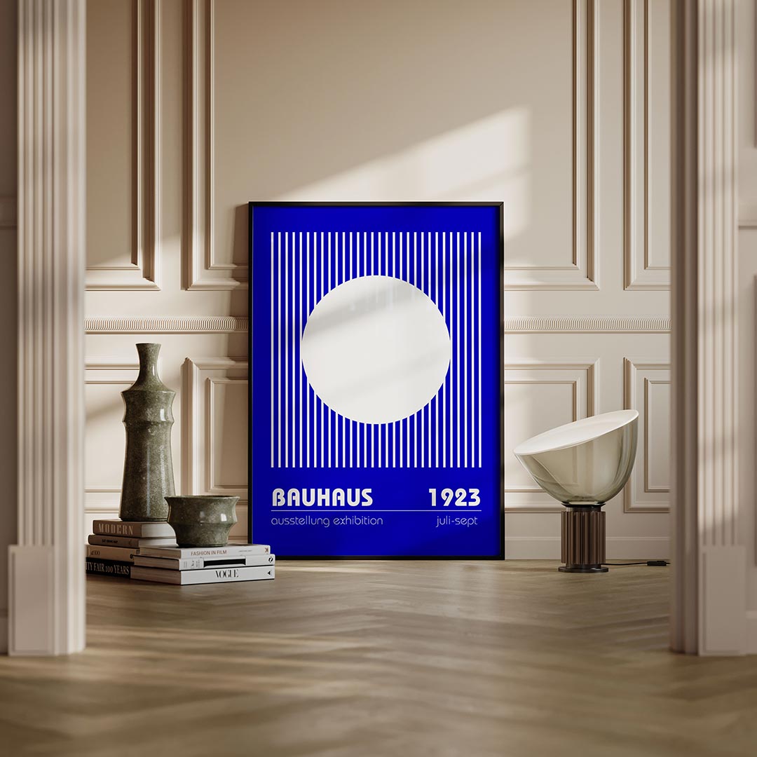 Lijnen en cirkel Poster
