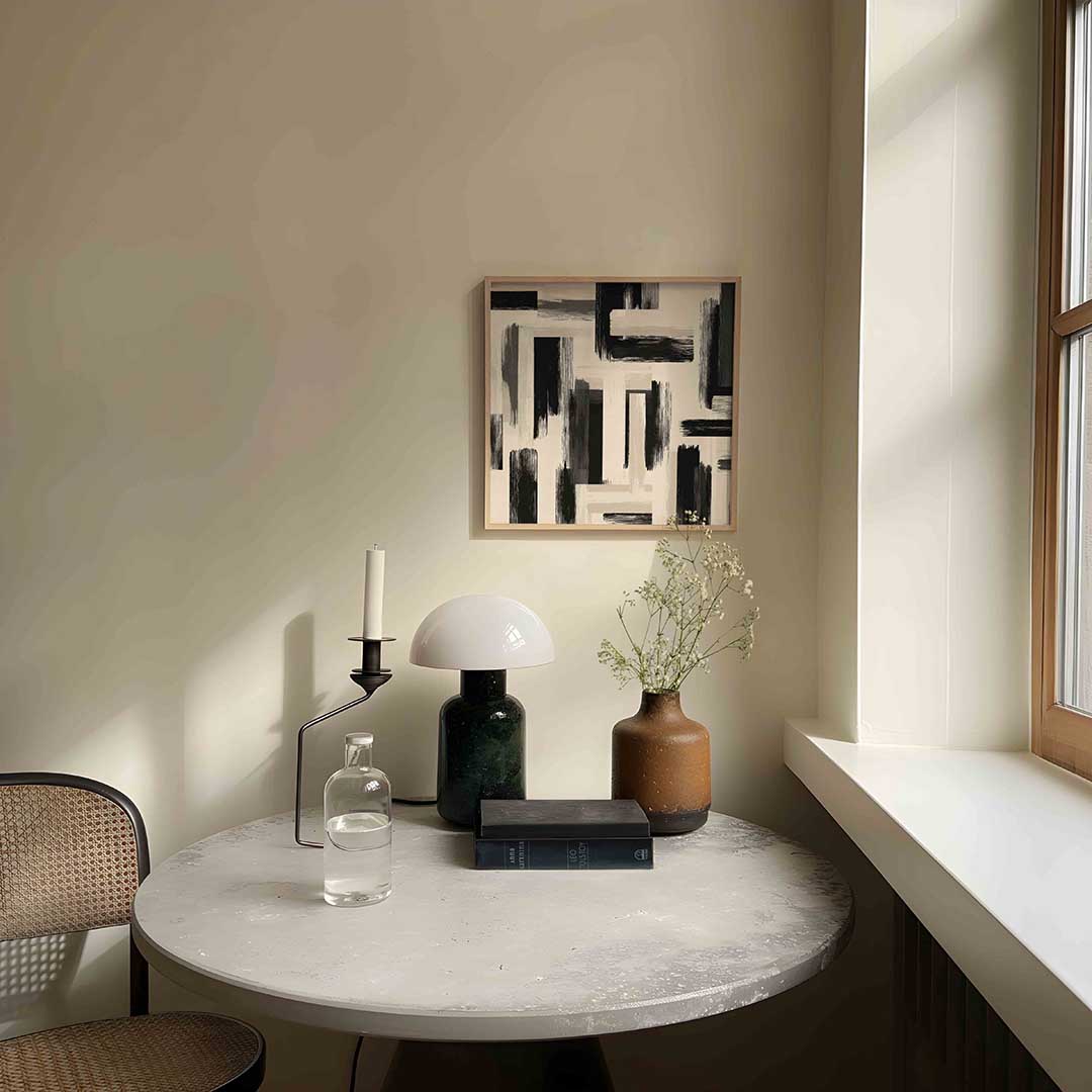 Abstracte penseelstreken Poster