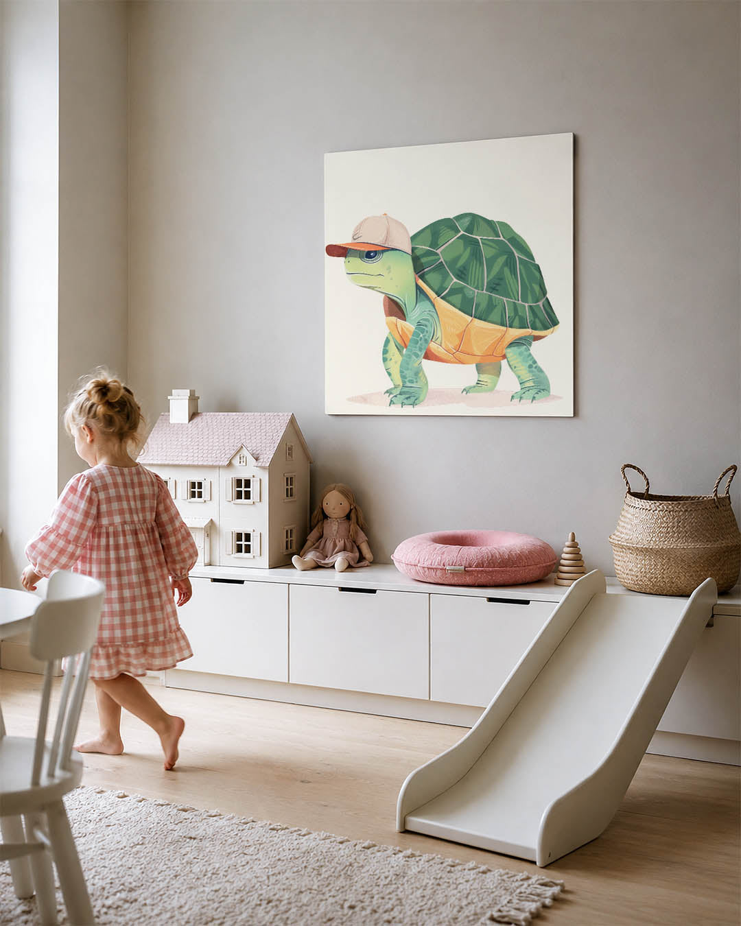 Speelse schildpad illustratie Kunstwerk