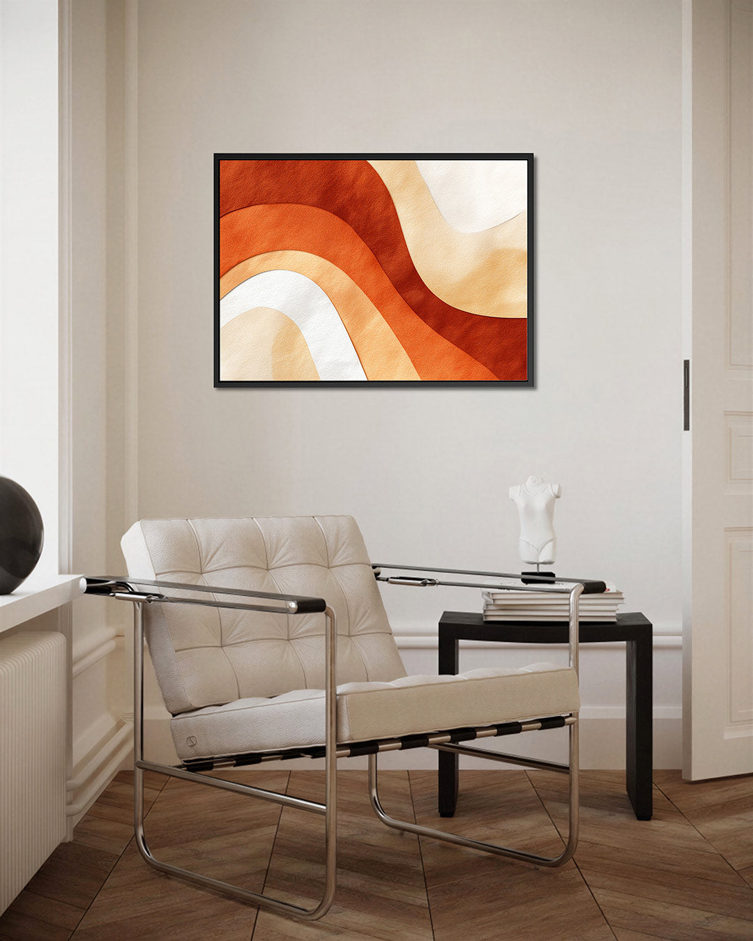 Golvende kleurencompositie Kunstwerk