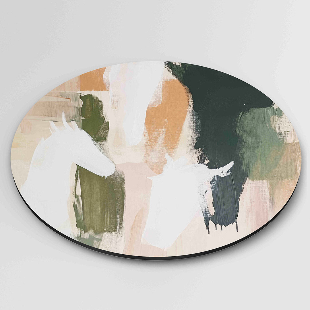Abstracte paarden Muurcirkel