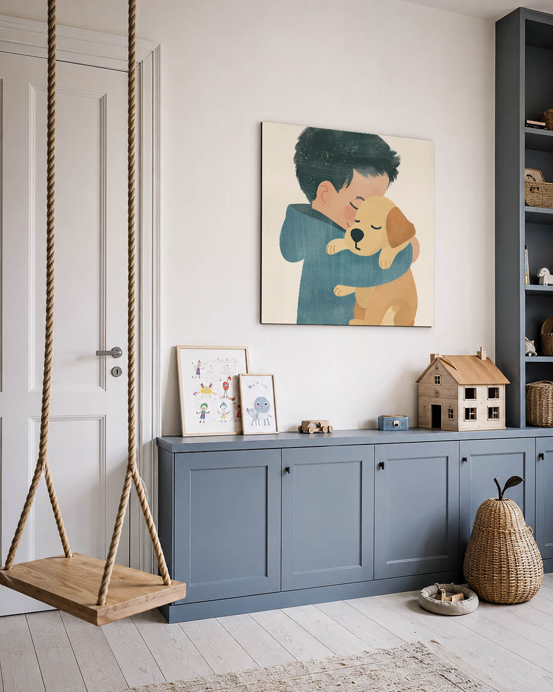 Knuffelende vrienden Kunstwerk