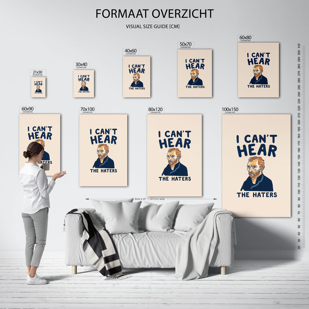 Portret met tekst Poster
