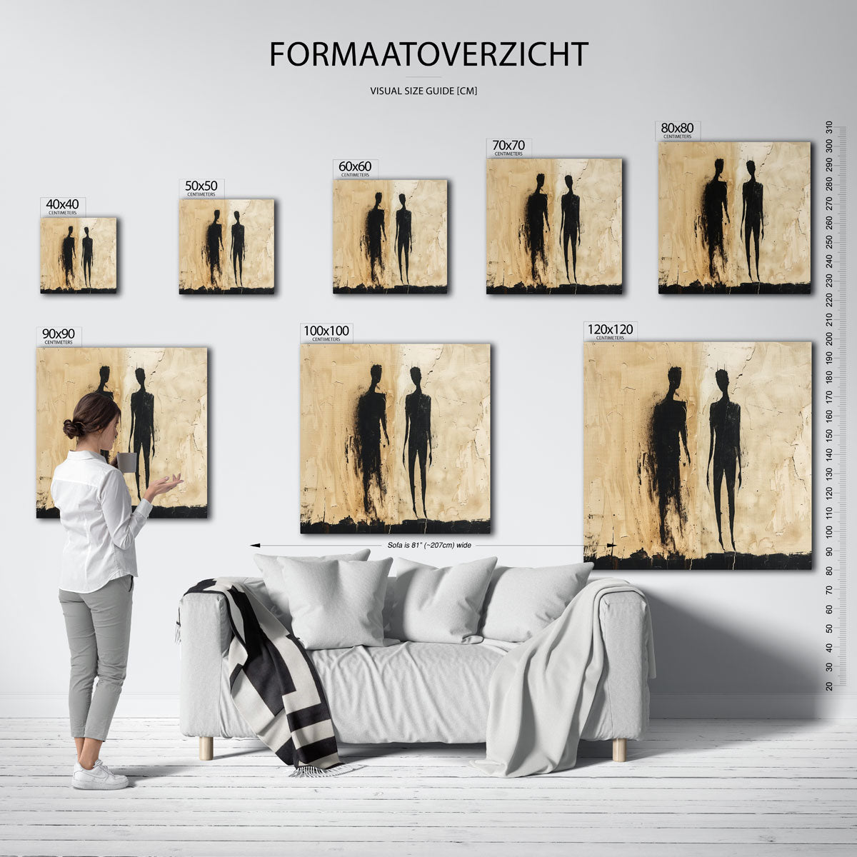 Twee silhouetten Poster