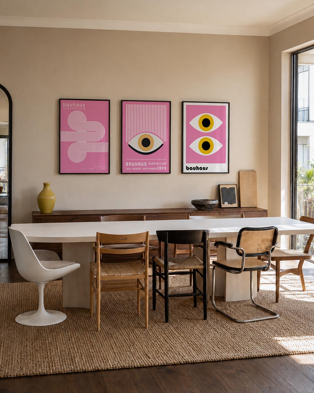 Lijnen en cirkelpatronen Posterset