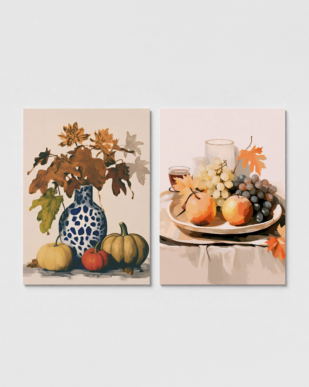 Herfstige vaascompositie Posterset