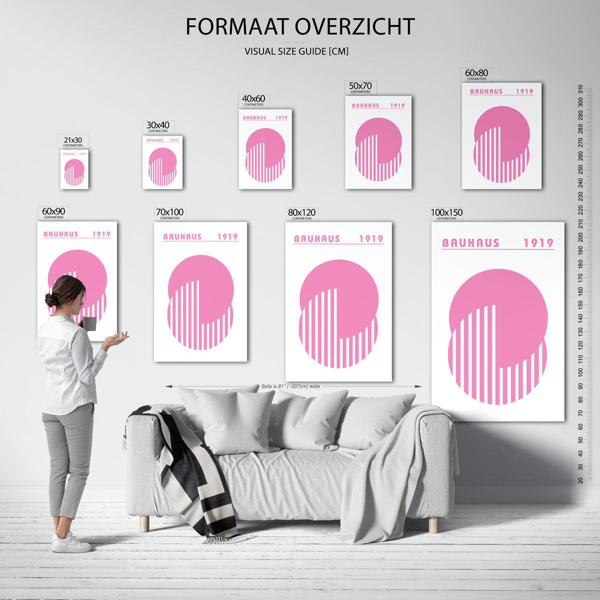 Roze cirkelpatronen Poster