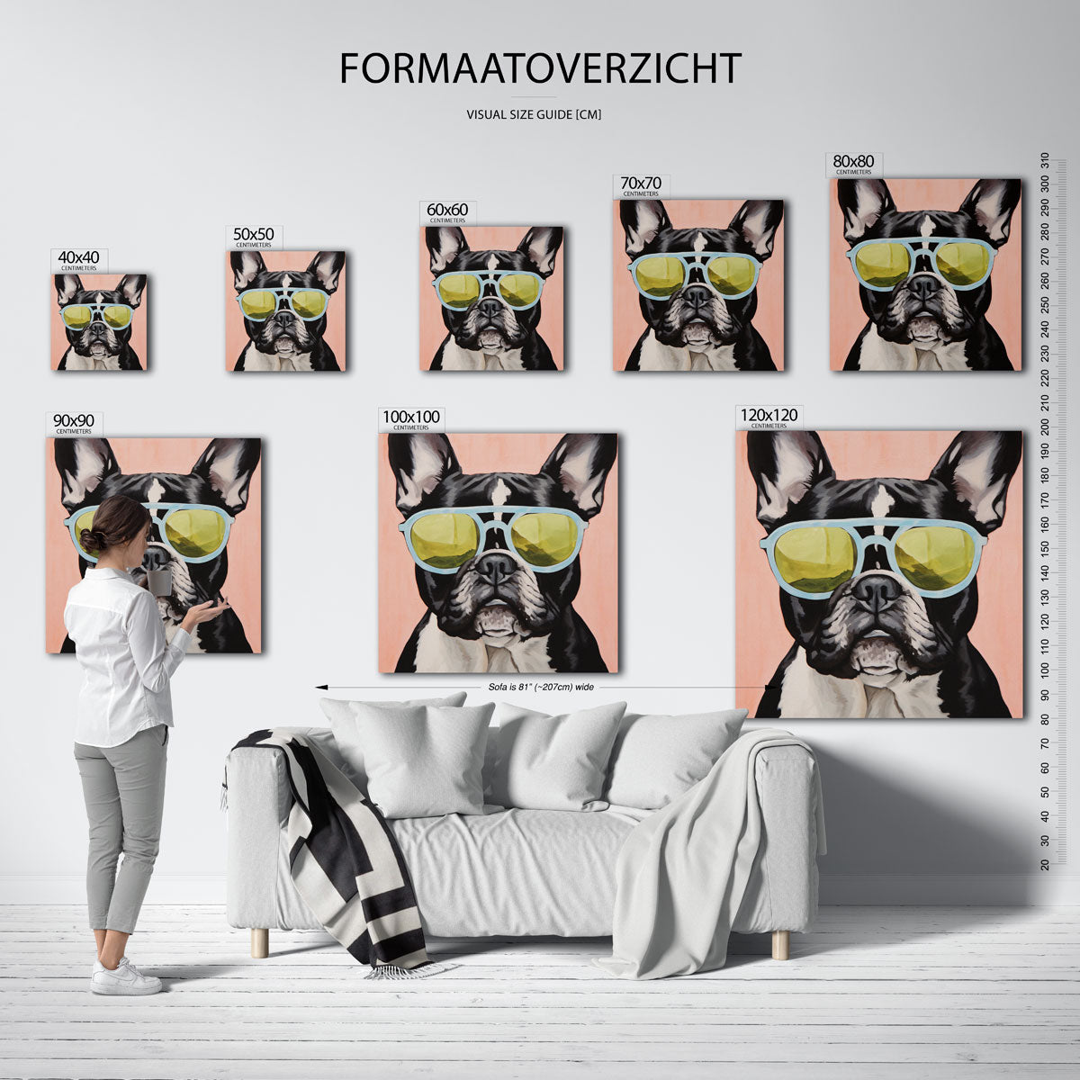 Hond met zonnebril Poster