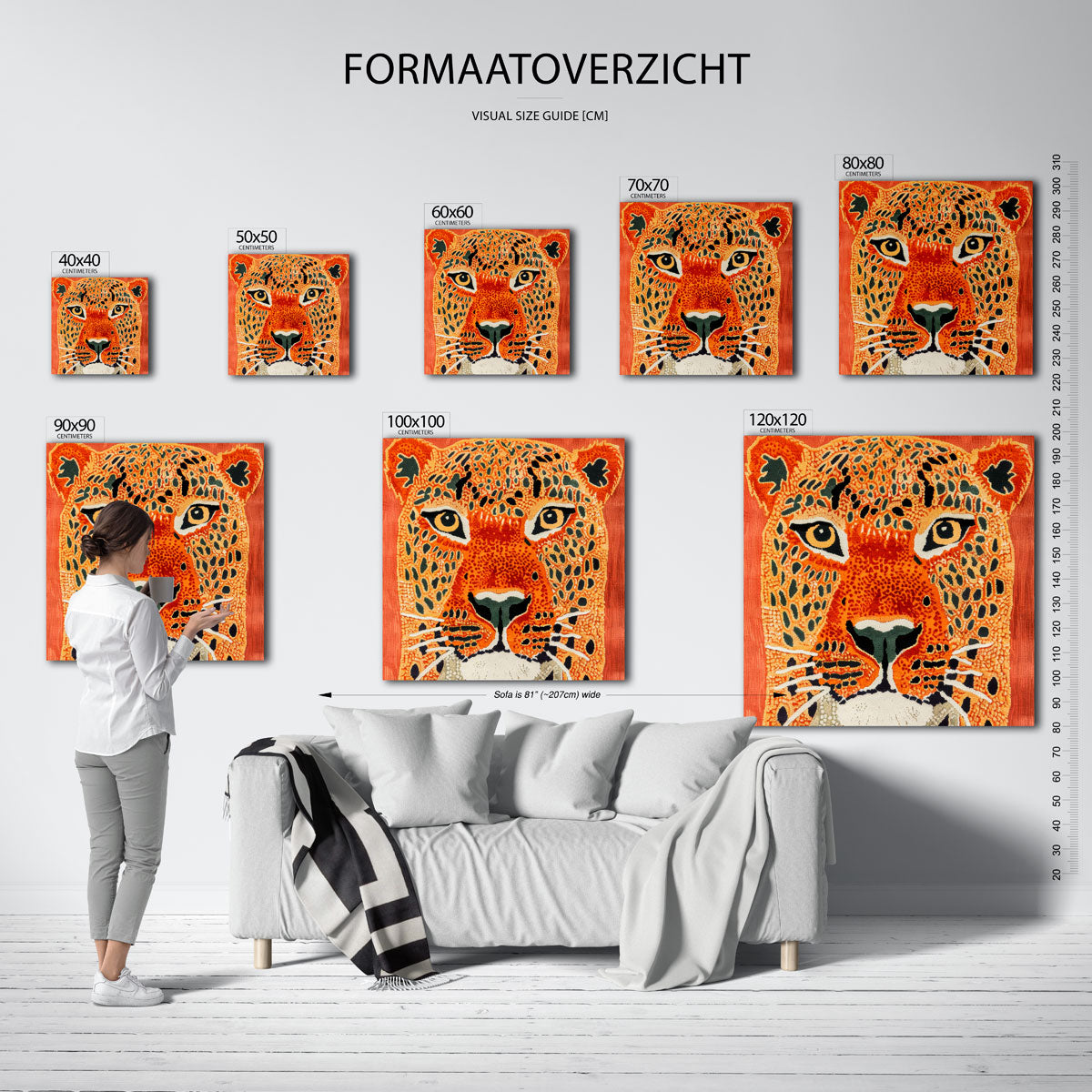 Luipaard gezicht Poster