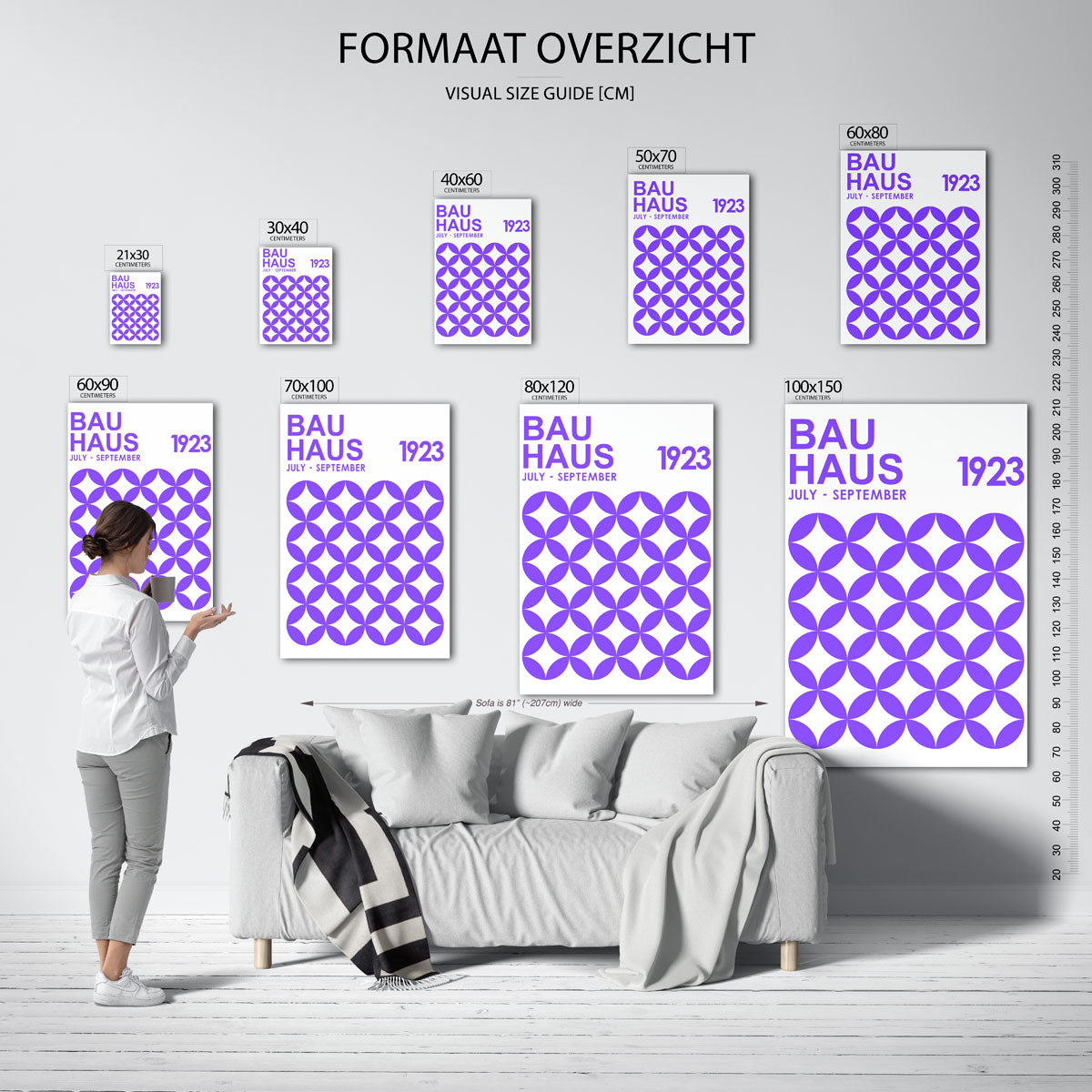 Vormritme en kleur Poster