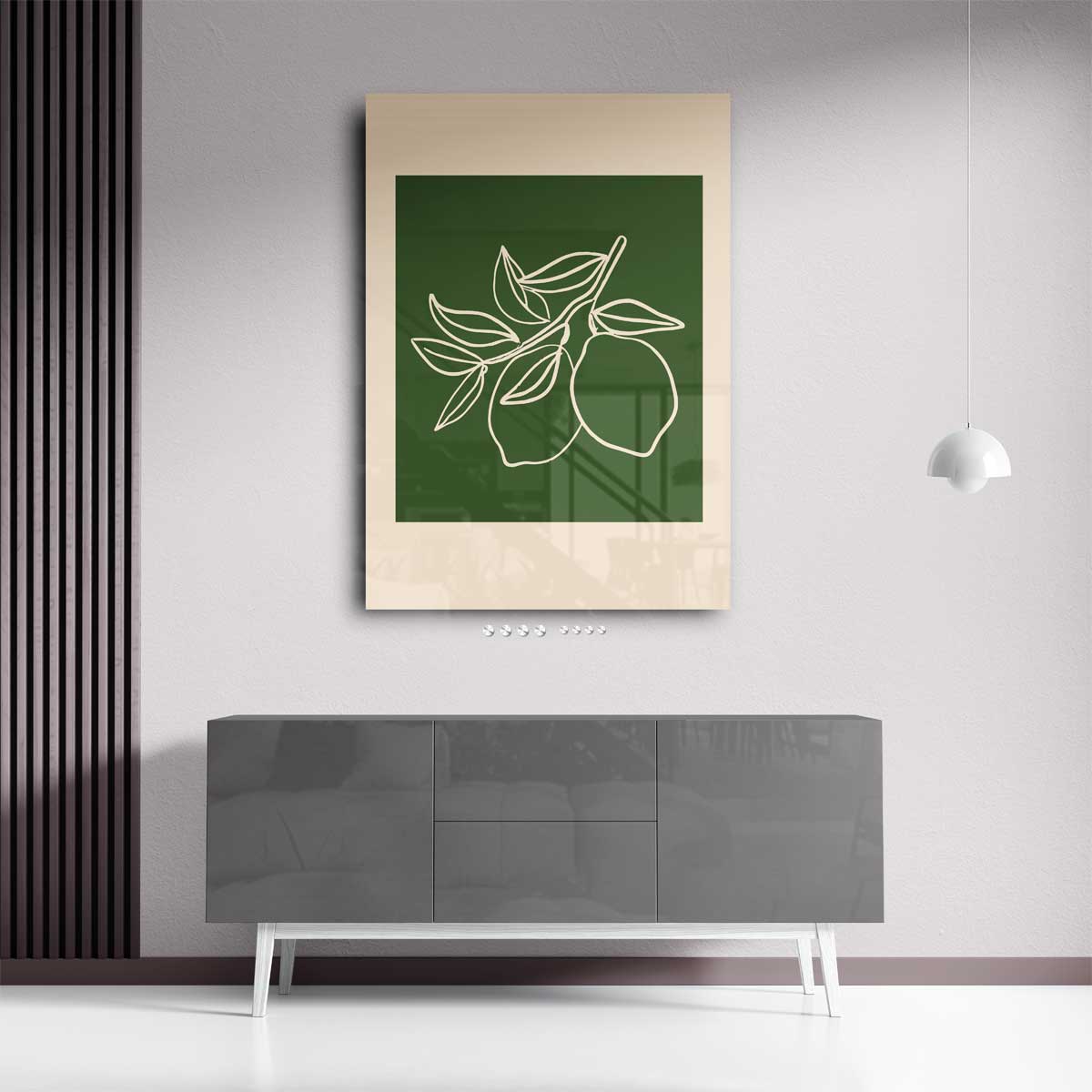 Minimalistische Citrustak Kunstwerk-canvas-dibond-plexiglas-wanddecoratie-WallArtistic