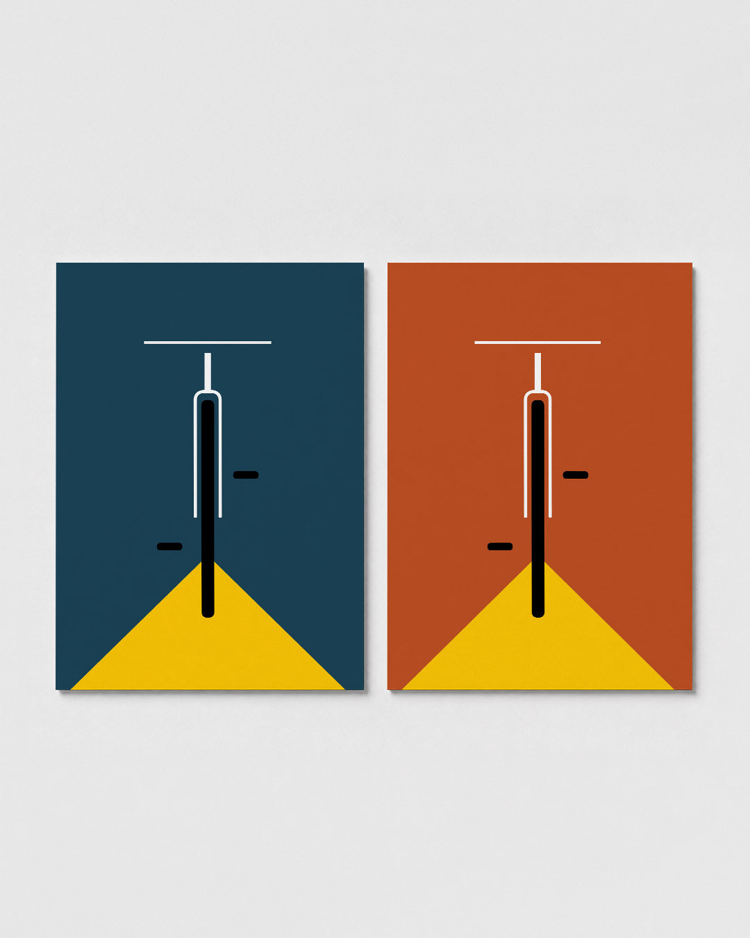 Lijnen en driehoek Posterset