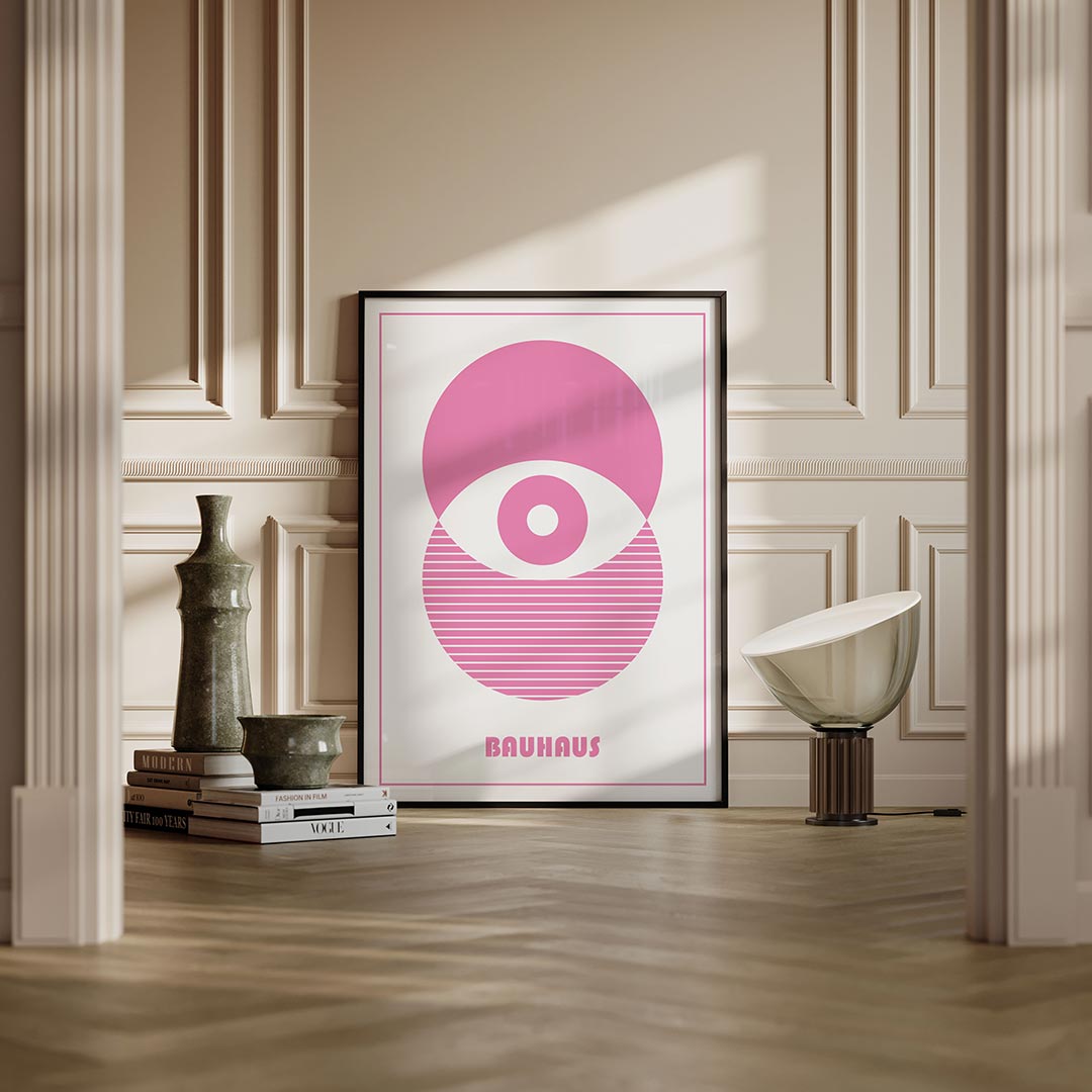Cirkelpatroon en lijnen Poster