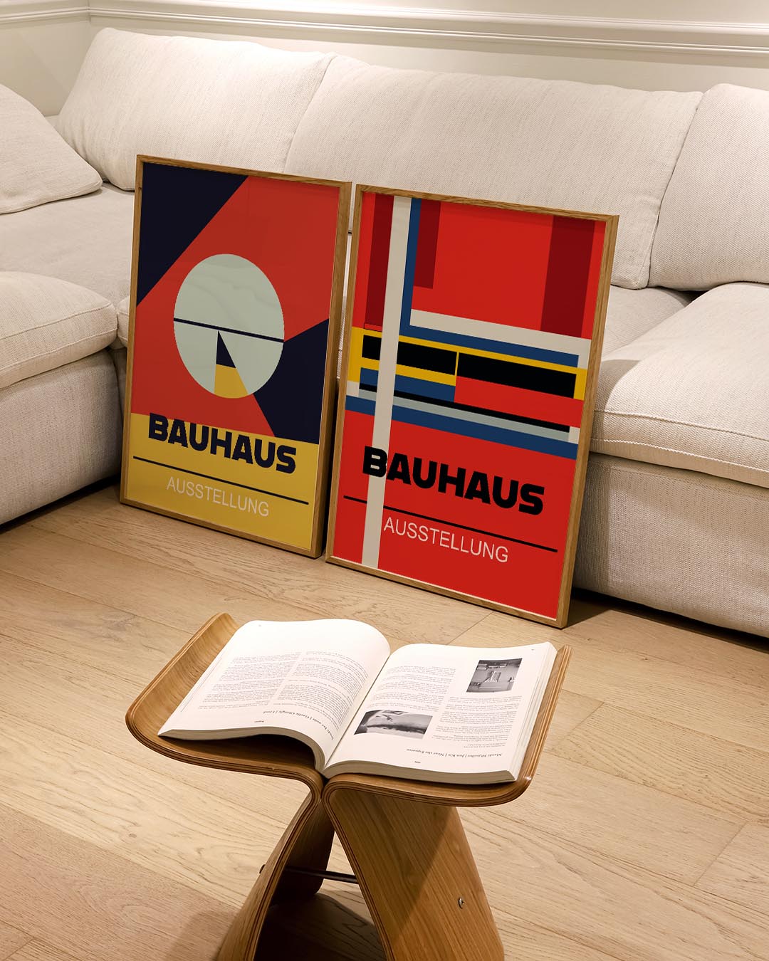 Kleurrijke vlakverdeling Posterset