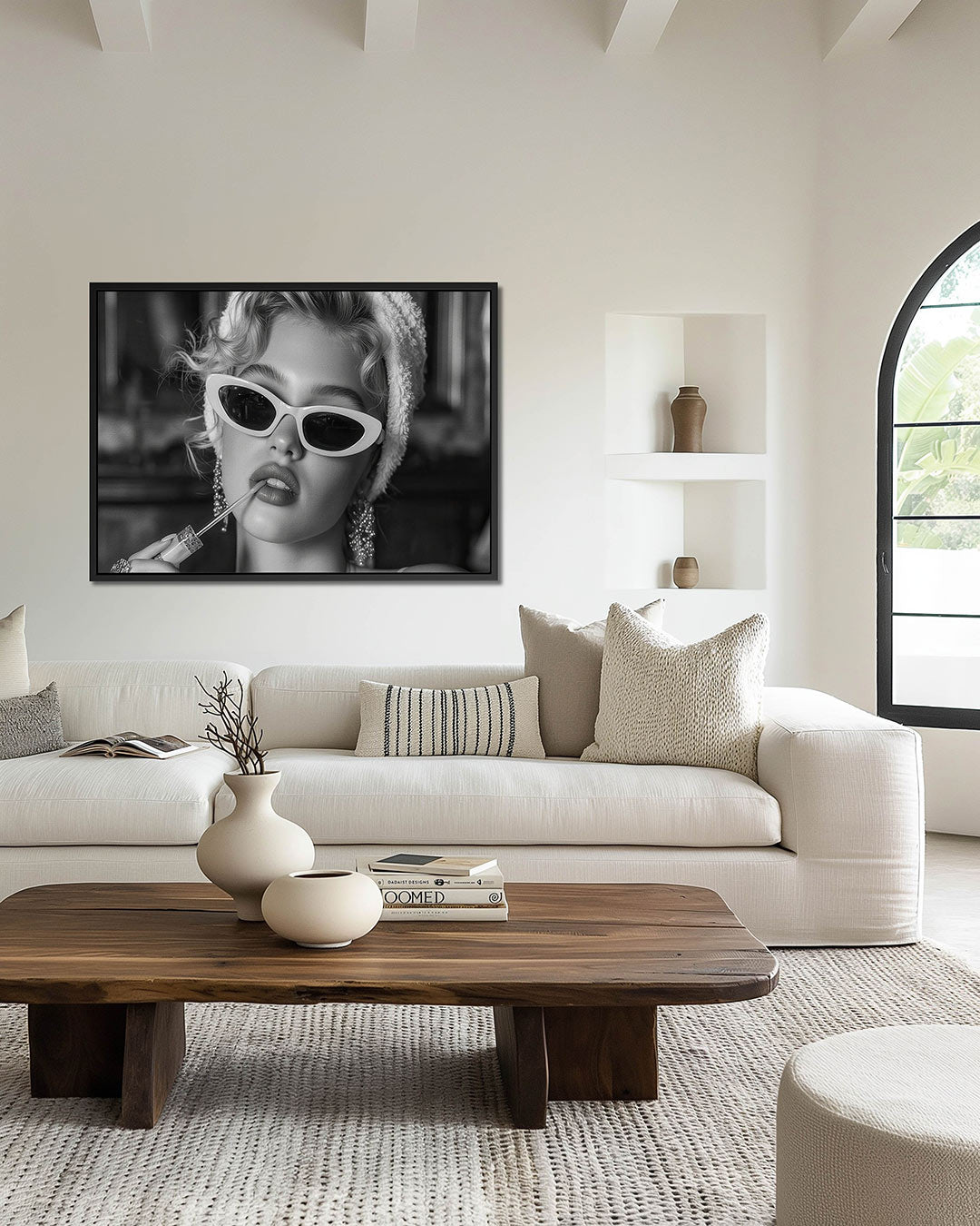 Zwart wit portret Kunstwerk