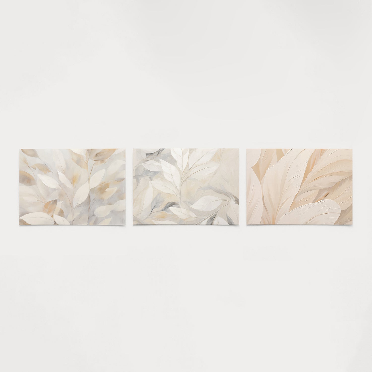 Bladvormen en neutrale tinten Posterset