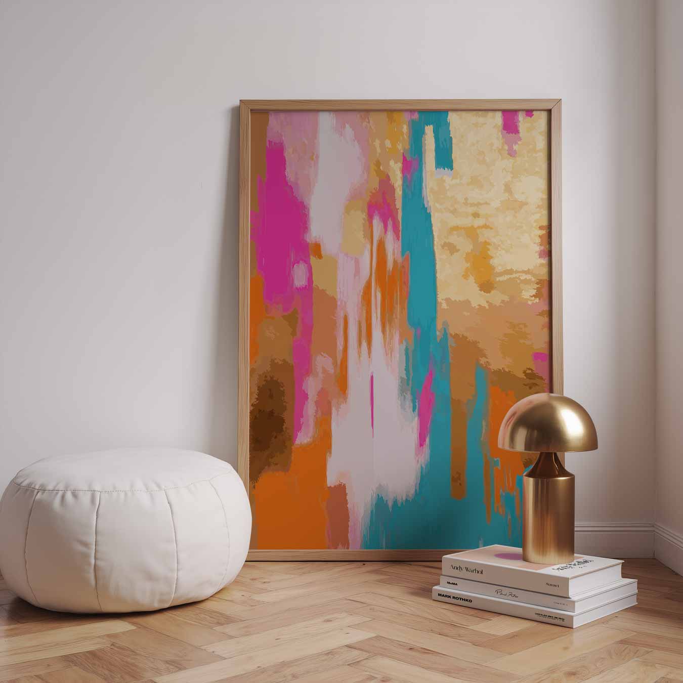 Kleurrijke Abstracte Verfstreken Poster-WallArtistic