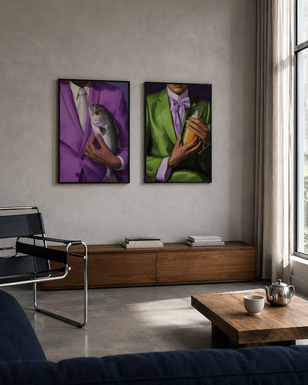 Vissen en vormen Posterset