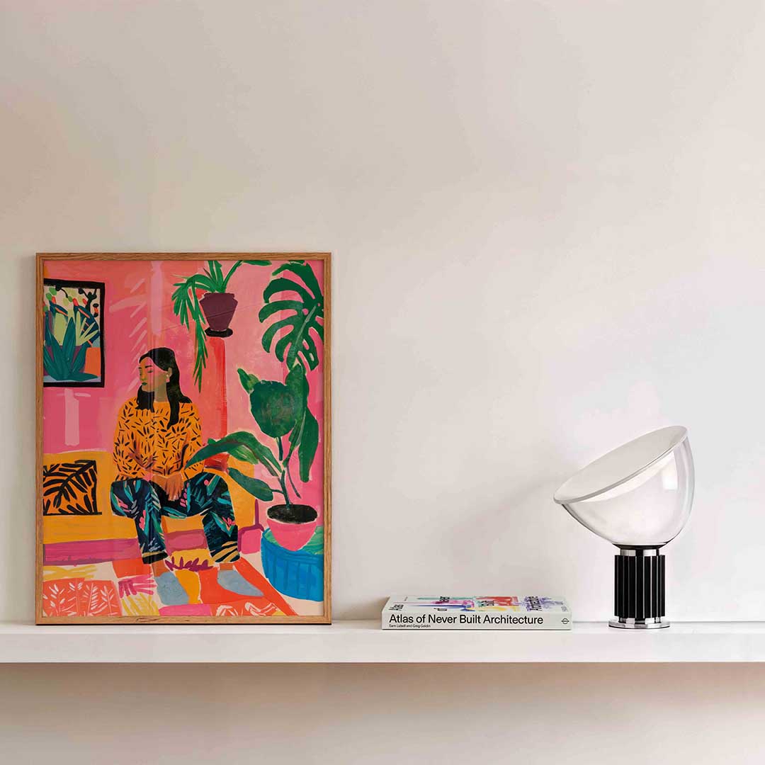 Vrouw met planten Poster