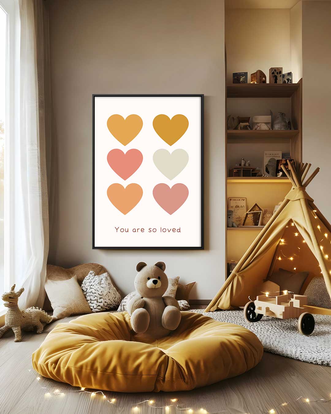 Hartverwarmende Kleuren Liefde Poster Kunstwerk-canvas-dibond-plexiglas-wanddecoratie-WallArtistic