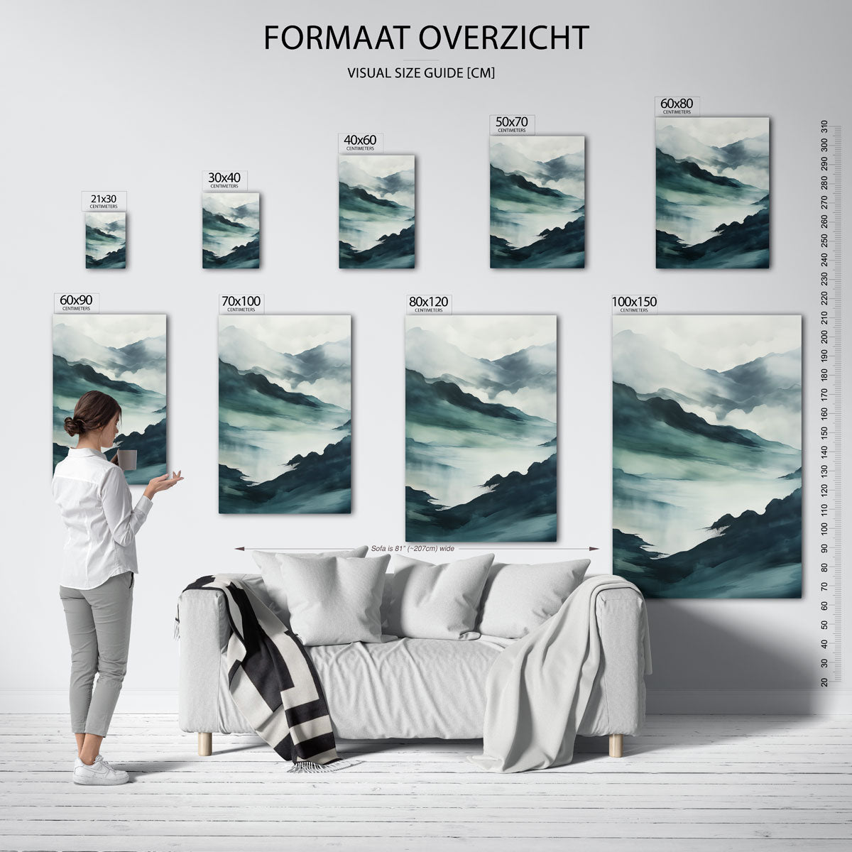Mistige bergen Poster