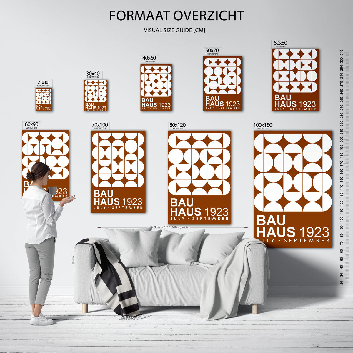 Vormritme en contrast Poster