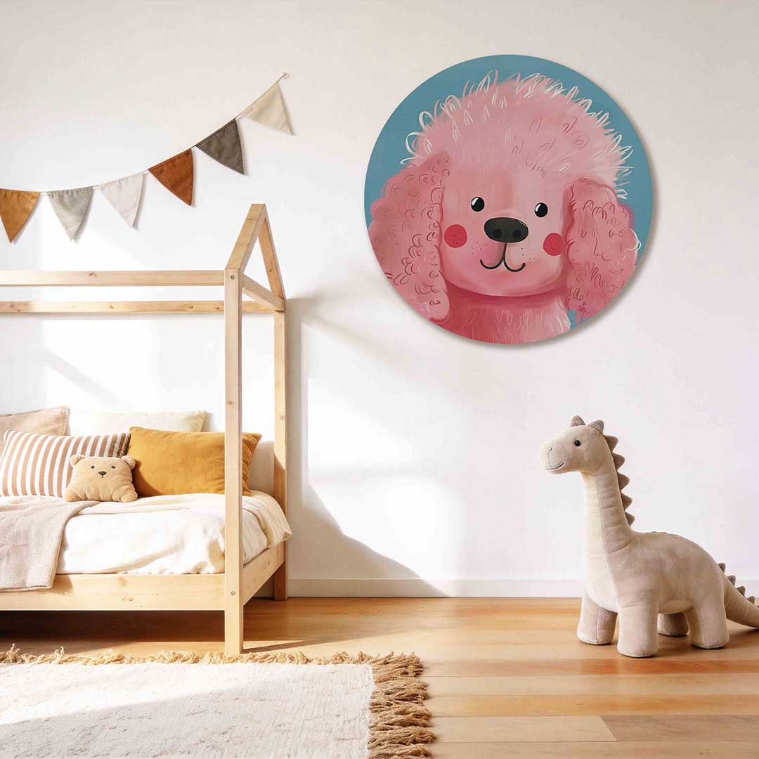 Roze hond Muurcirkel