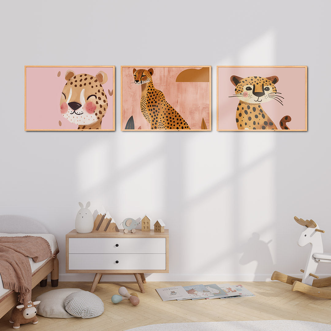 Vrolijke dierenkop Posterset