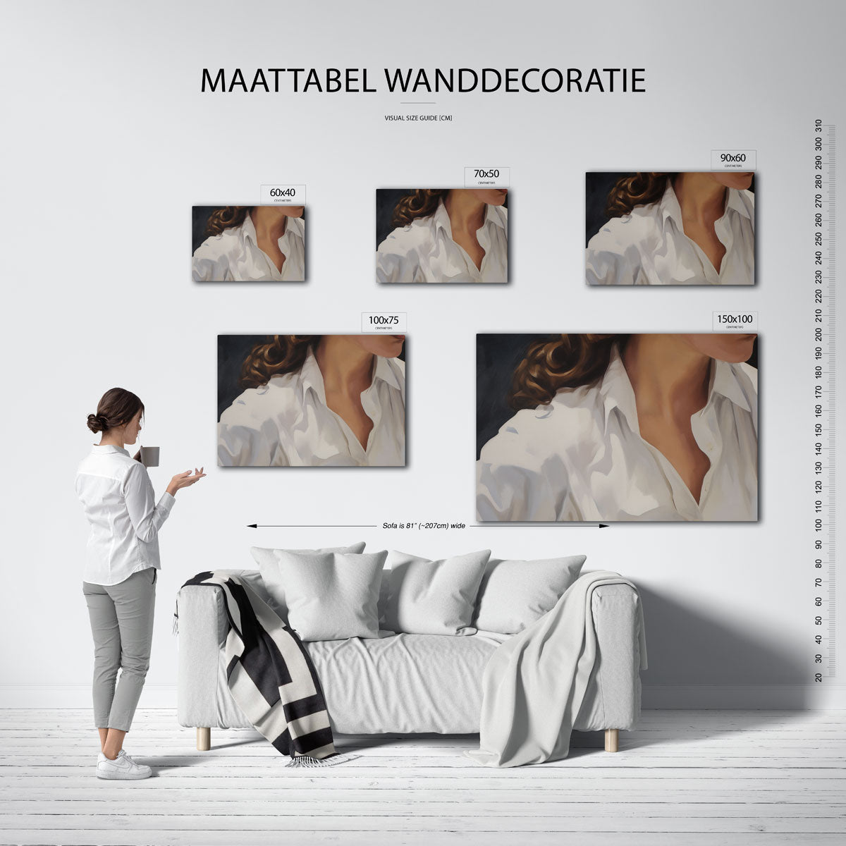 Elegante vrouwelijke vorm Kunstwerk