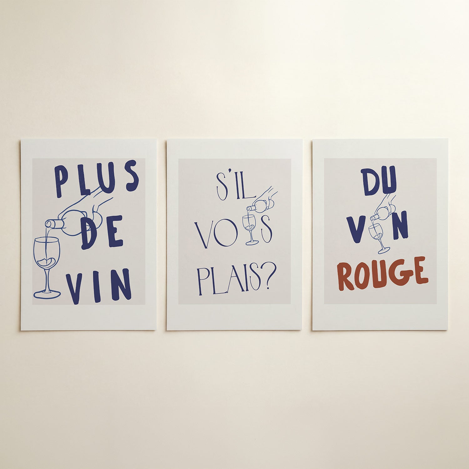 Vloeibare lijnen Posterset