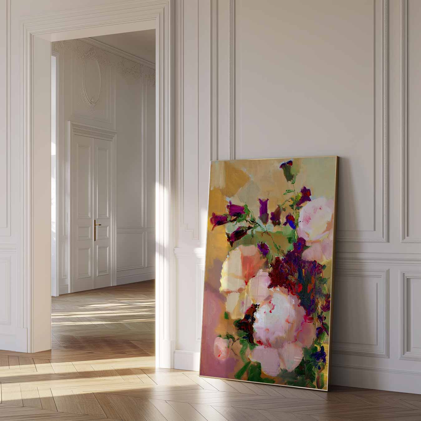 Vrolijke Bloemenweelde Poster-WallArtistic