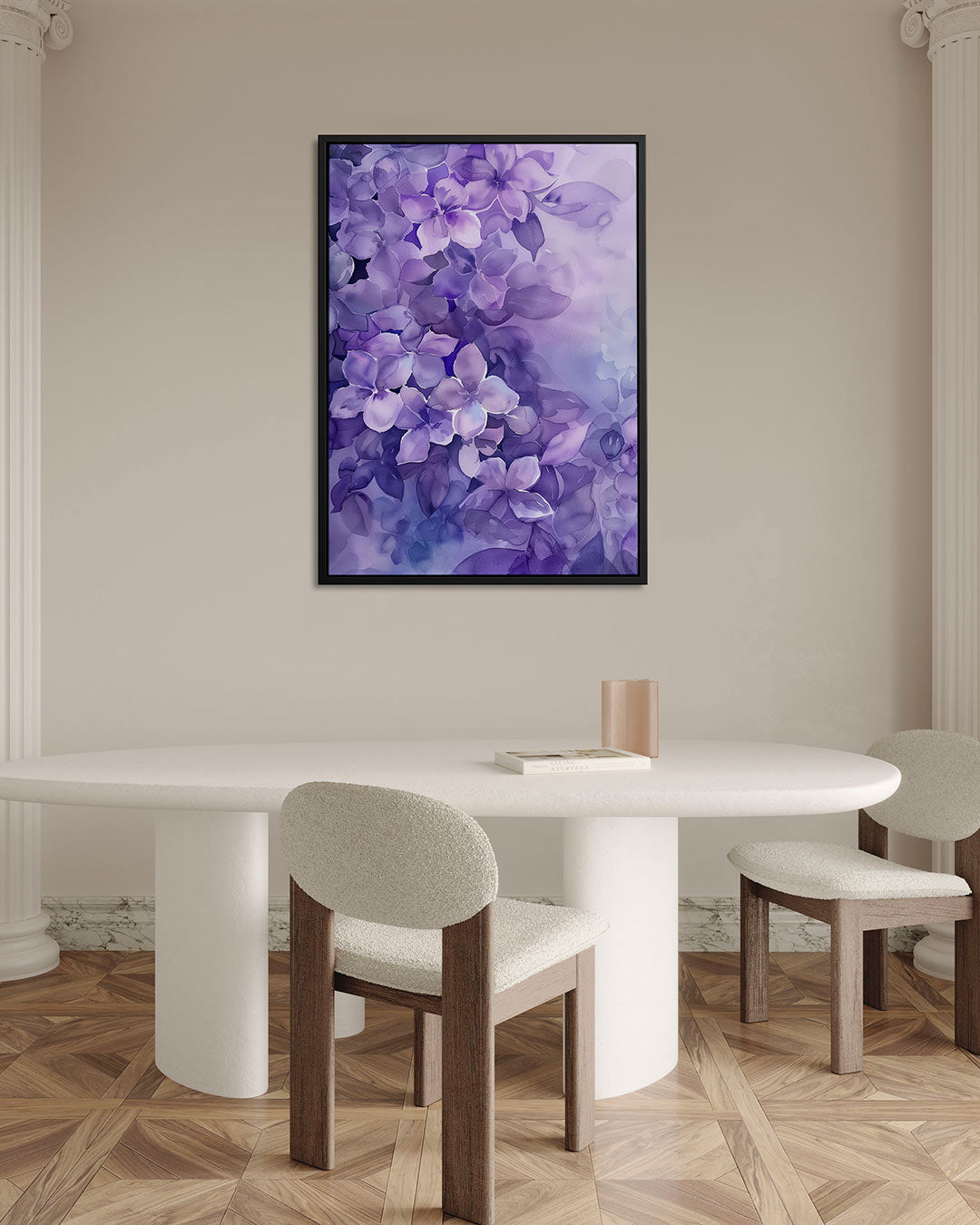 Vloeiende bloemmotieven Kunstwerk