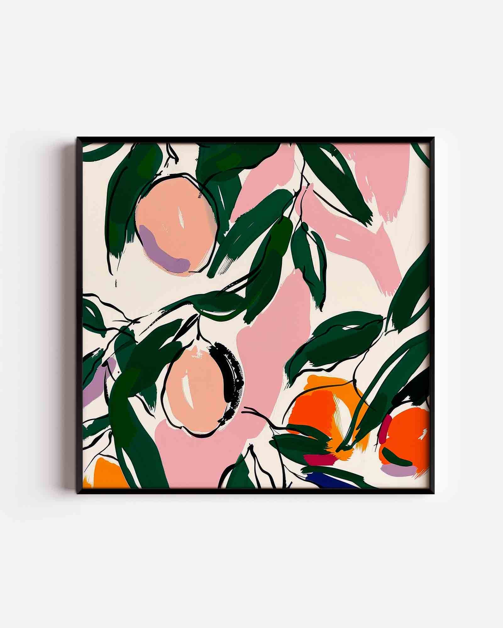 Fruit en bladeren Poster