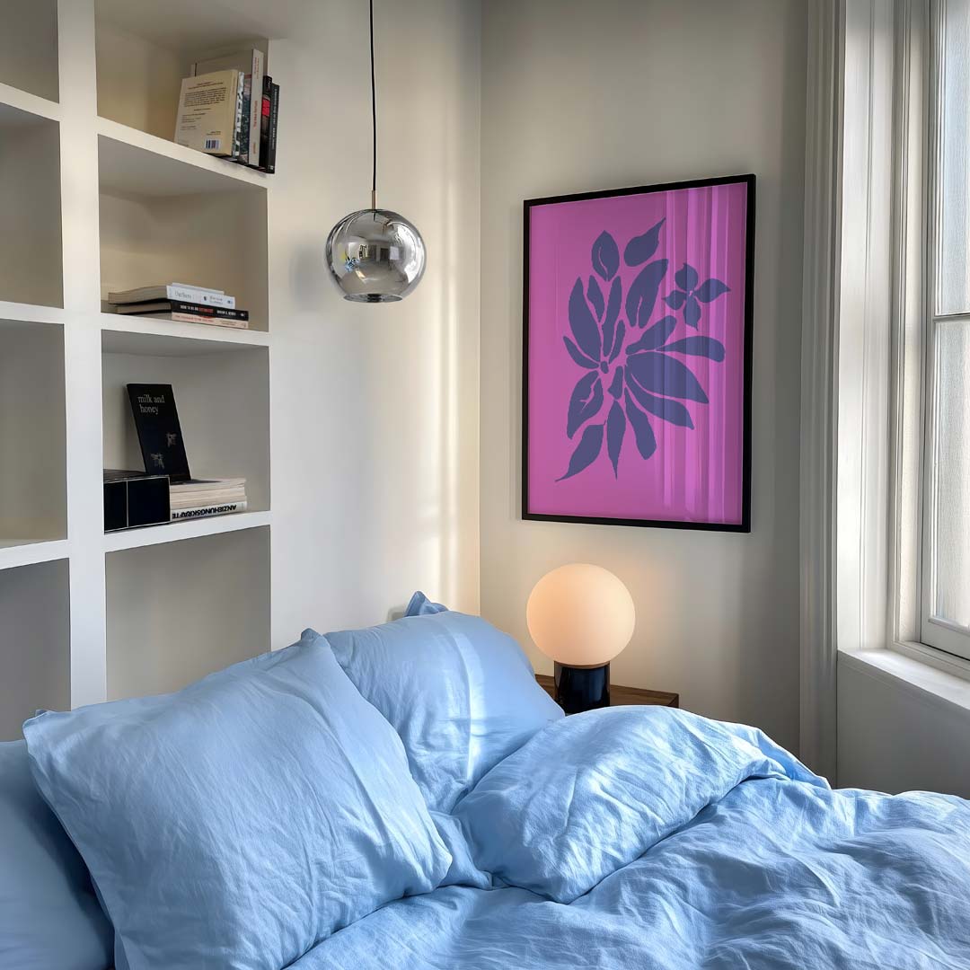 Bloemenpracht in Roze en Paars Poster-WallArtistic