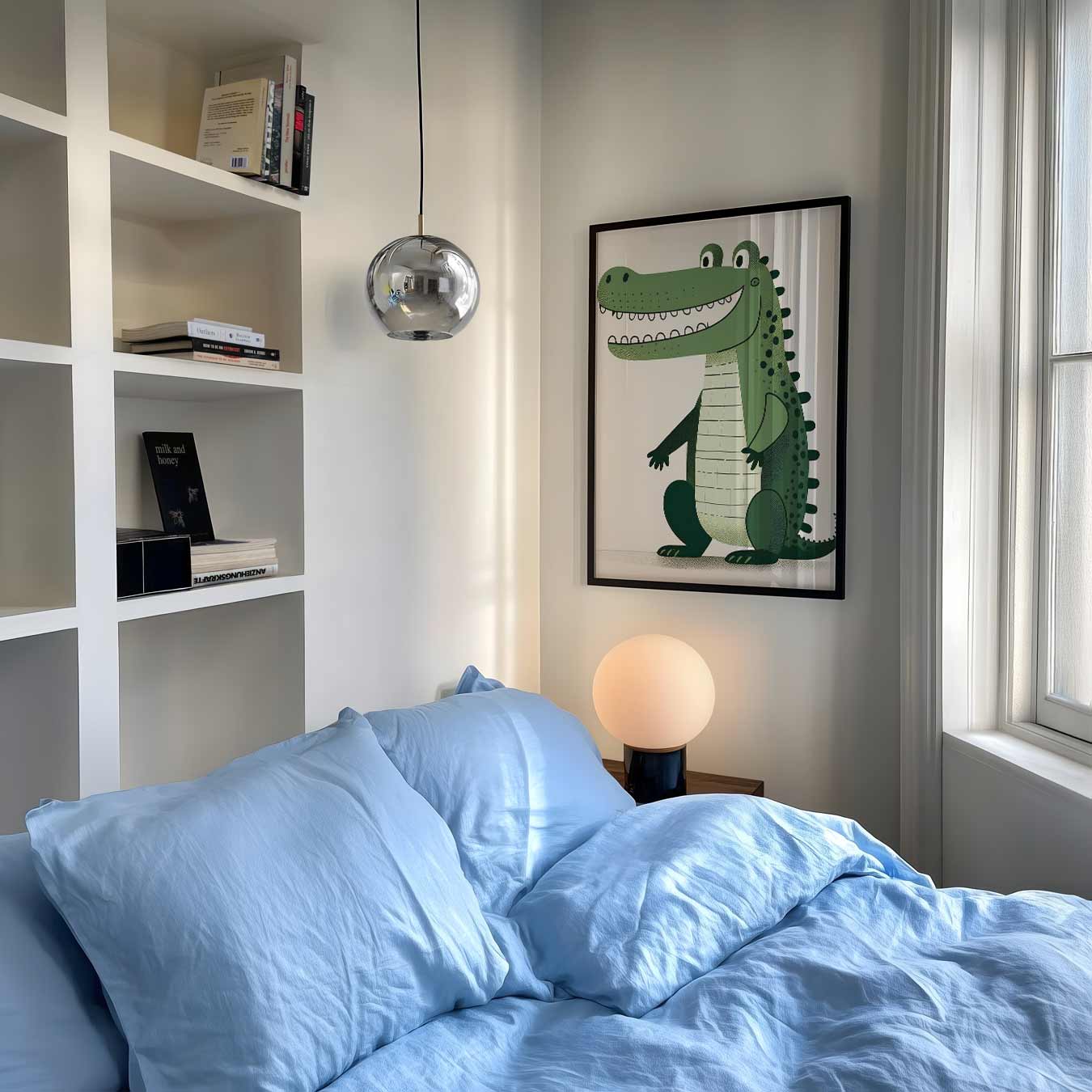 Vrolijke Krokodil Kinderkamer Poster-WallArtistic