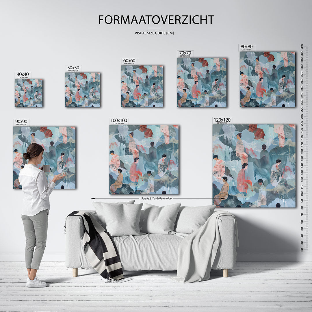 Dromerige figuren Kunstwerk