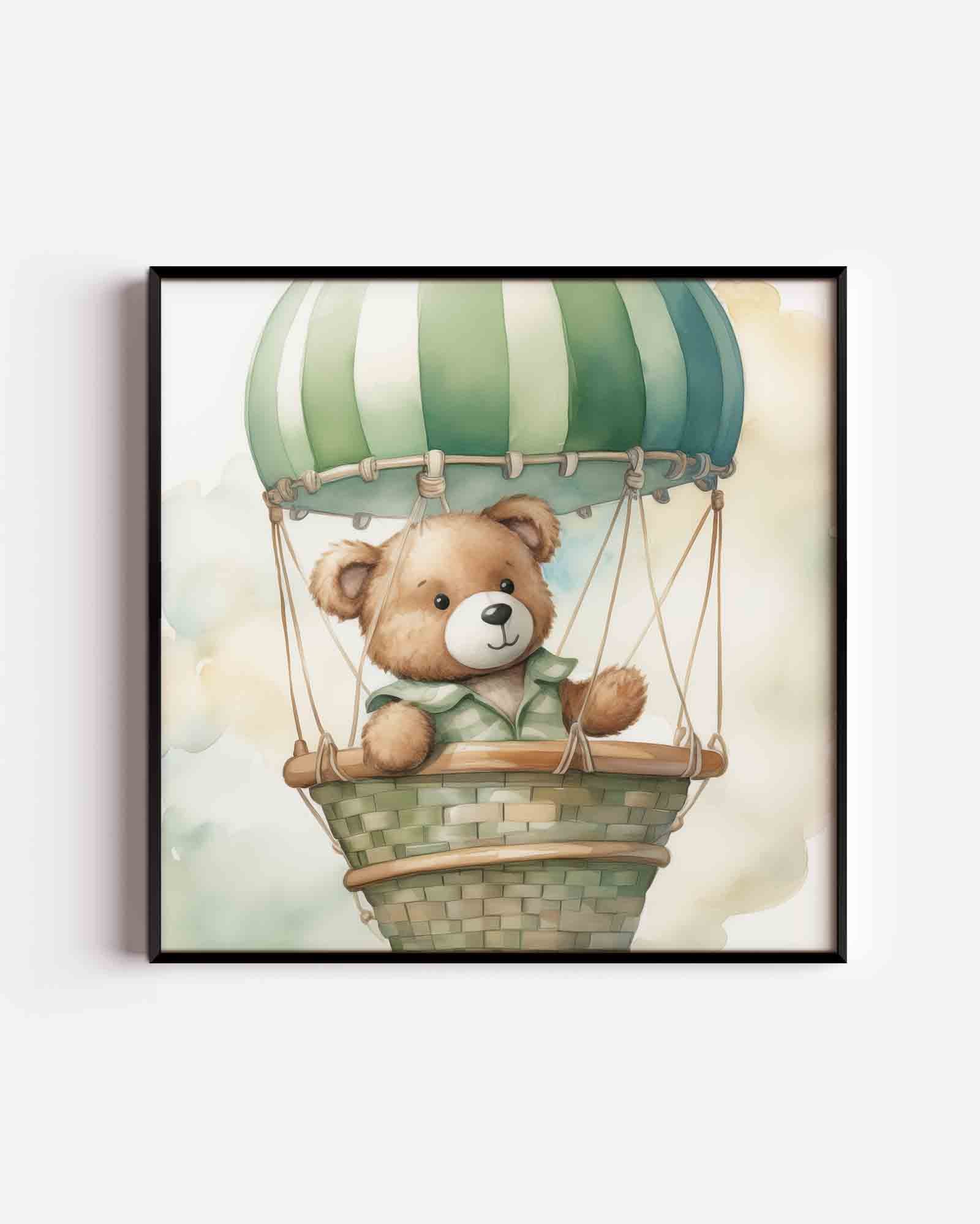 Beer in luchtballon Poster