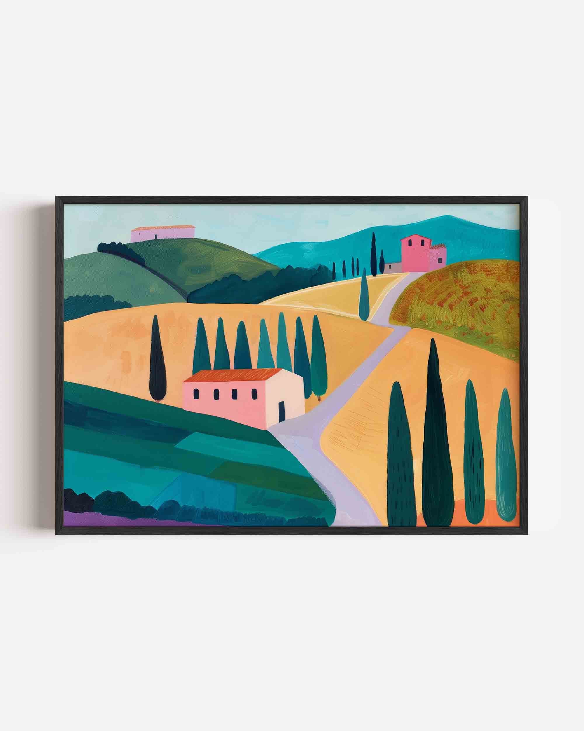 Landschap met cipressen Poster