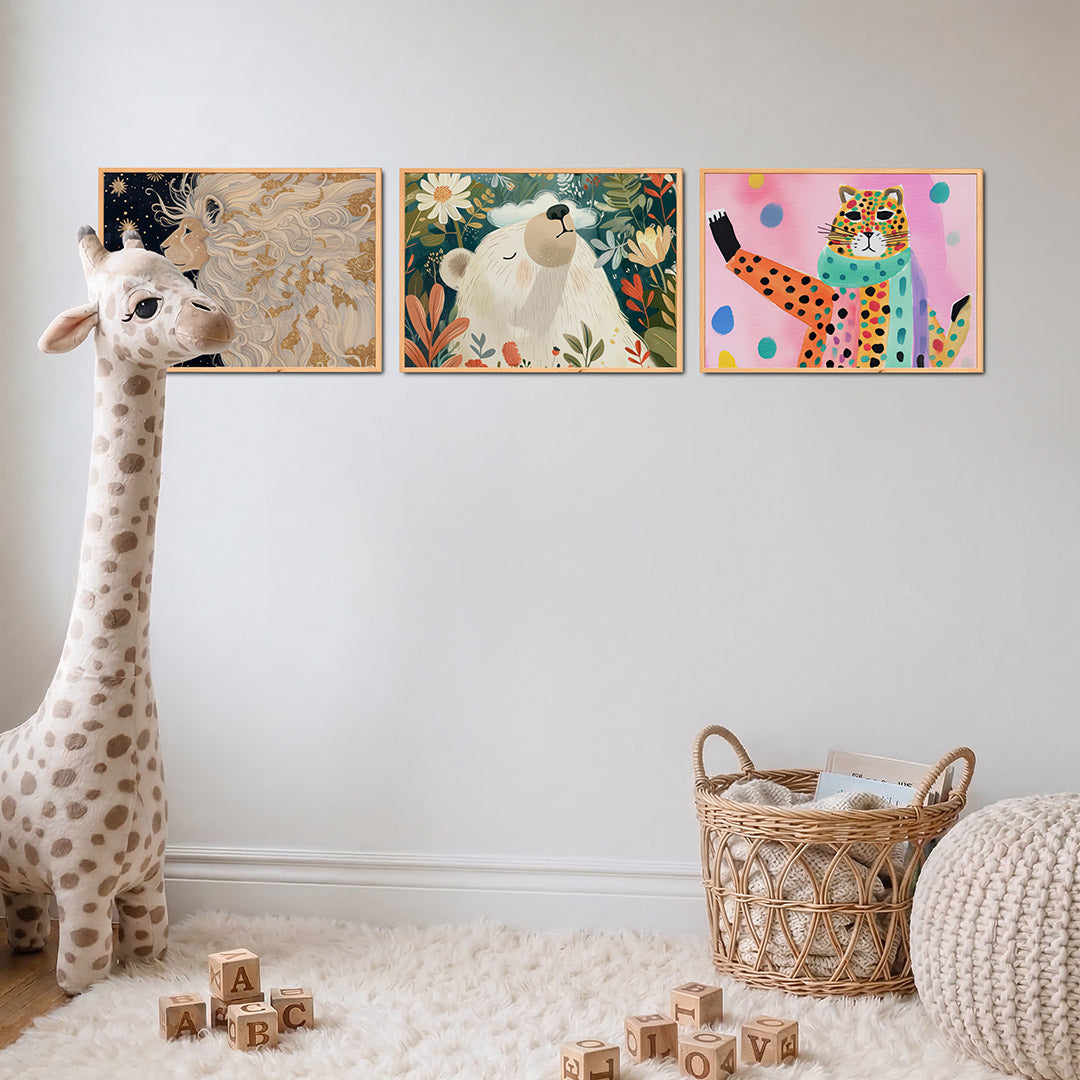Leeuw en sterren Posterset