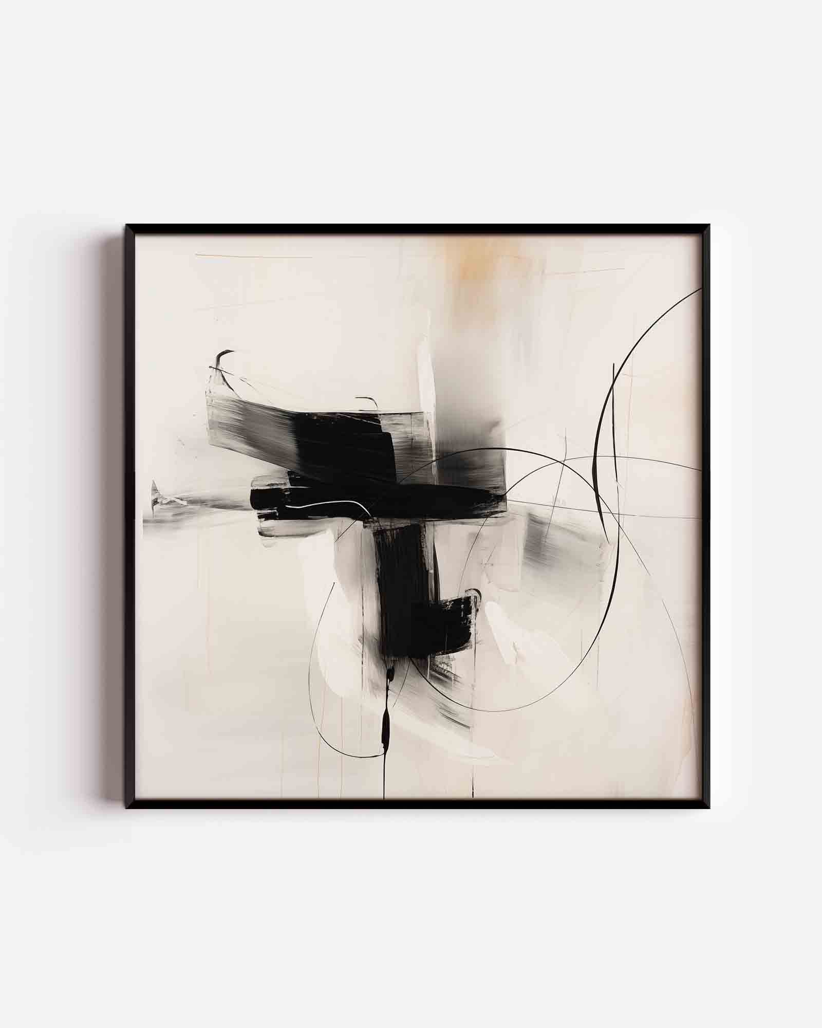 Abstracte lijnen en vlakken Poster